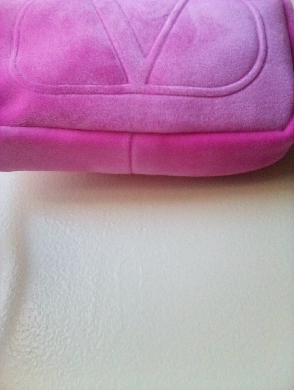 Valentino Pink Suede Monogram Shoulder Bag - Picture 8 of 11